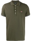 Diesel Logo Patch Polo Shirt In Green