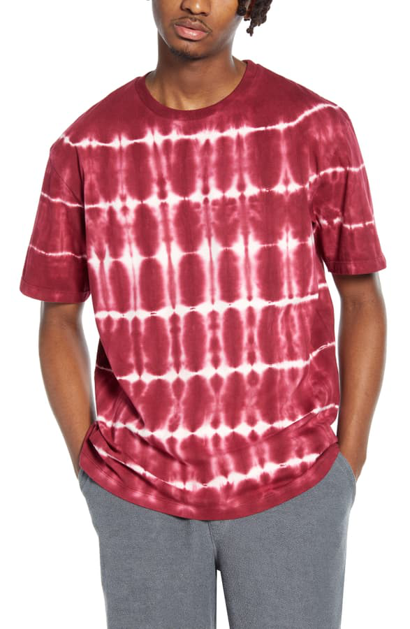 Topman Tie Dye Oversize T-shirt In Red Multi | ModeSens