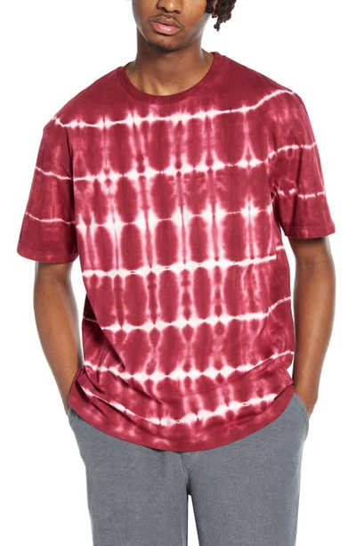 Topman Tie Dye Oversize T-shirt In Red Multi
