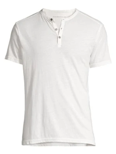 John Varvatos Three-button Tee In White