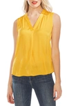 Vince Camuto Rumpled Satin Blouse In Dandelion