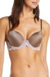 Wacoal Lace Affair Underwire Contour Bra In Iron/ Lilac Snow