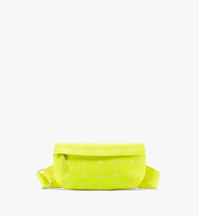 Mcm Small Visetos Original Crossbody Bag In Yellow | Neon Yellow