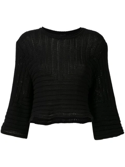 Osklen Knitted Cropped Top In Black