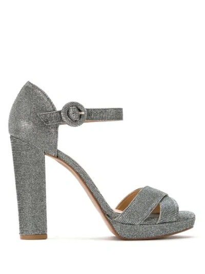 Tufi Duek Metallic Sandals In Grey