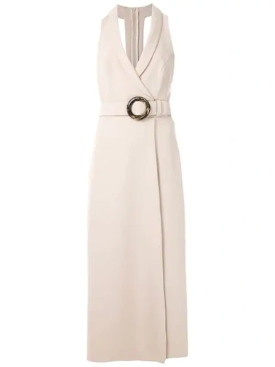 Framed High Tailoring Midi Dress In Neutrals