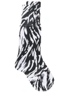 N°21 Nº21 Zebra Print Socks - Black