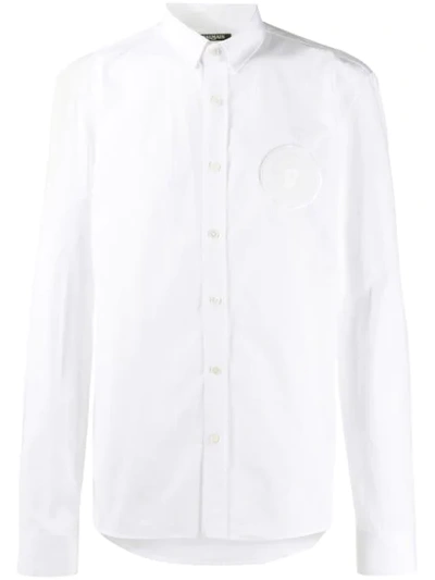 Balmain Embroidered Logo Shirt In White