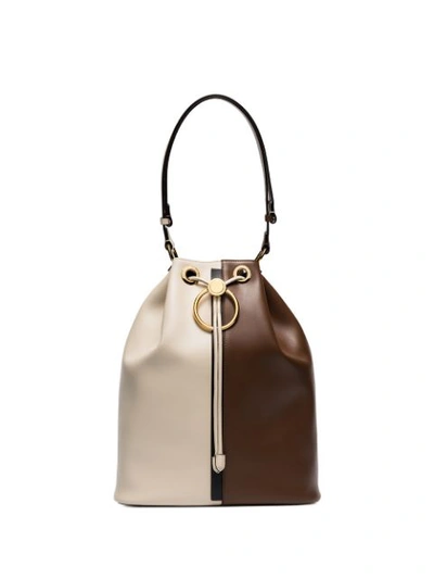 Marni Earring Small Leather Bucket Bag In Multi