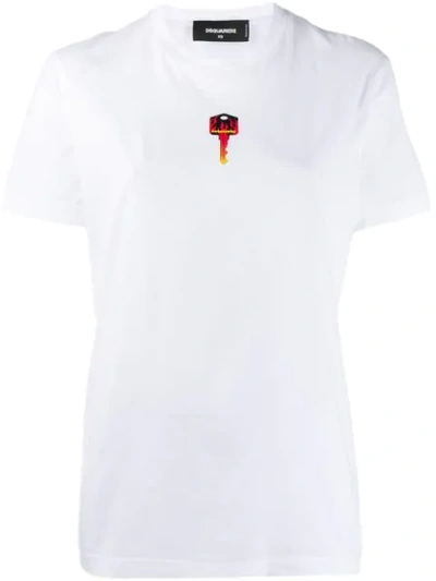 Dsquared2 Key Logo Print T-shirt In White