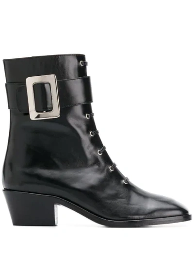 Dorateymur Buckle-detail Ankle Boots In Black