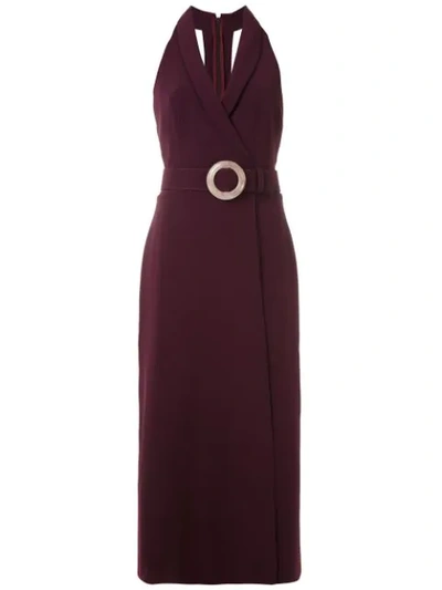 Framed High Tailoring Midi Dress In Purple