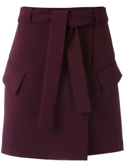 Framed High Tailoring Skirt In Purple
