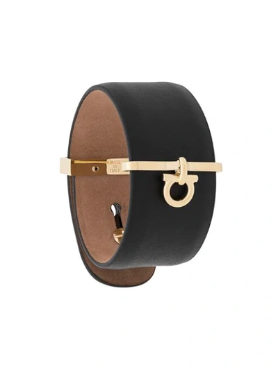 Ferragamo Salvatore  Buckle Bracelet - Black