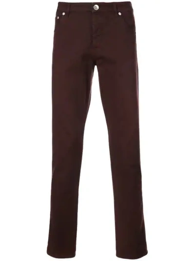 Brunello Cucinelli Skinny-fit Jeans In Red