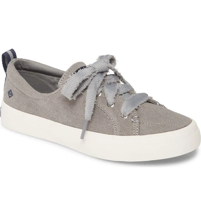 Sperry Crest Vibe Sneaker In Grey Vintage Twill Fabric