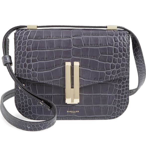 Download Demellier Vancouver Croc Embossed Leather Crossbody Bag In ...
