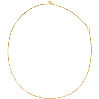 All Blues Gold Polished String Necklace