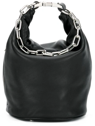 Alexander Wang Washed 2 Dry Sack Leather Crossbody Bag In Black