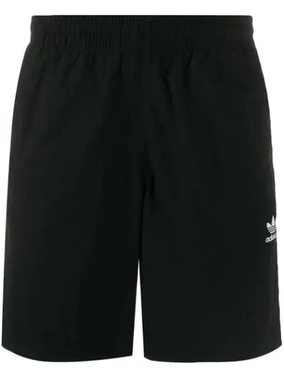 Adidas Originals Embroidered Logo Swim Shorts In Black
