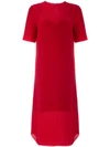 Osklen Midi Silk Dress In Red
