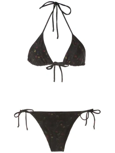 Osklen Printed Bikini Set In Black