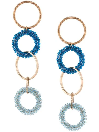 Jacquemus Les Boucles Riviera Pendant Earrings In Gold