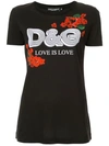 Dolce & Gabbana D & G Is Love Cotton T-shirt In Black