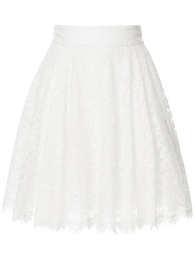 Dolce & Gabbana Cordonetto Lace Skirt In White