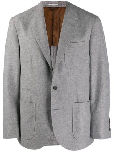 Brunello Cucinelli Felt Blazer In Grey