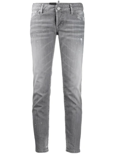 Dsquared2 Slim-fit Low Rise Trousers In Grey