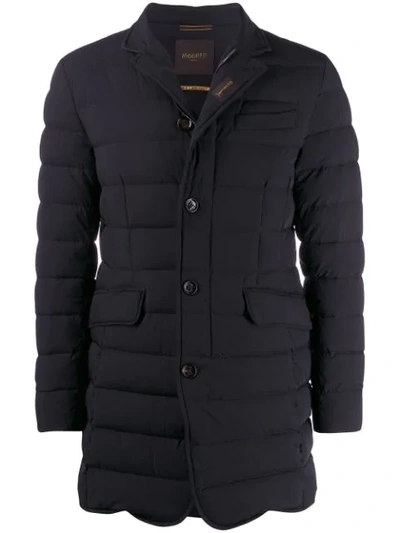 Moorer Nabil-kn Quilted Coat In Blue