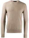 Prada Cashmere Knitted Jumper In Brown