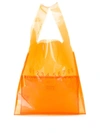 Maison Margiela Transparent Logo Tote In Orange