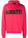 Dsquared2 Hooded Sweatshirt In Red