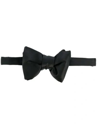 Tom Ford Pre-tied Cotton-velvet Bow Tie In Black