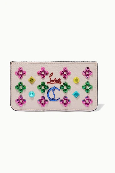 Christian Louboutin Women's Credilou Studded Leather Coin Pouch In Multi