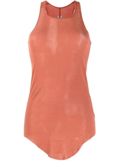 Rick Owens Long-line Tank Top In Pink