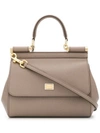 Dolce & Gabbana Small Sicily Tote In Grey