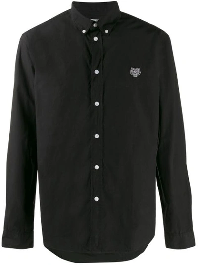 Kenzo Button Down Collar Shirt In Black