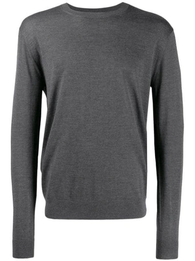 Dsquared2 Wool Embroidered Logo Jumper In Grey