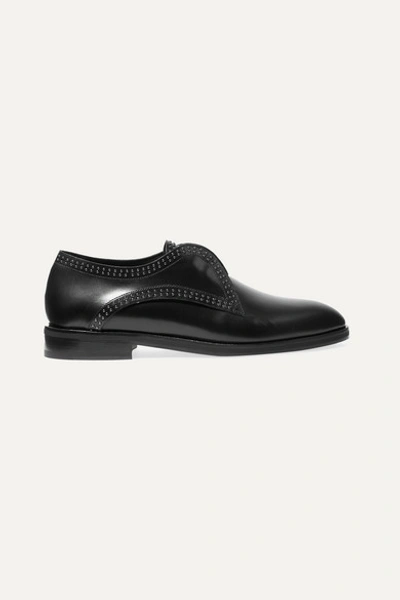 Alaïa Women's Studded Leather Oxford Loafers In Black