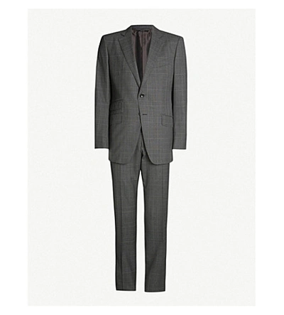 Tom Ford O'connor-fit Checked Wool Suit In Grey
