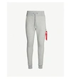 Alpha Industries Skinny Cotton-jersey Jogging Bottoms In Grey