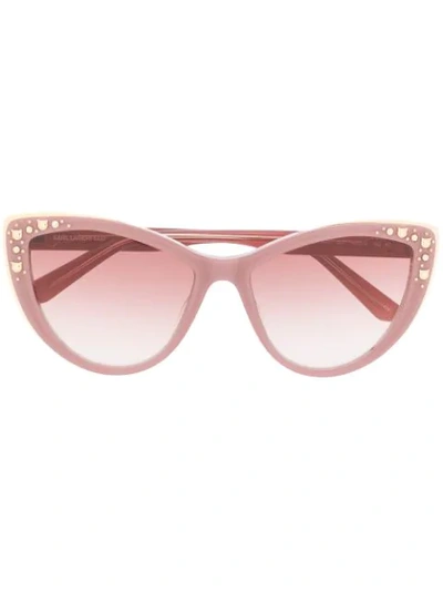 Karl Lagerfeld Choupette Rocky Studs In Pink