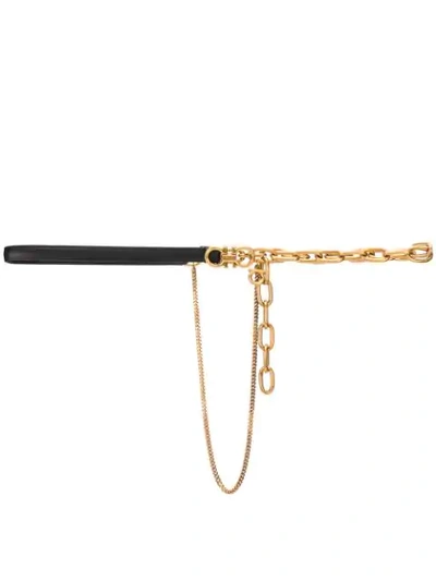 Ferragamo Double Gancini Chain Belt In Black | ModeSens display picture 1