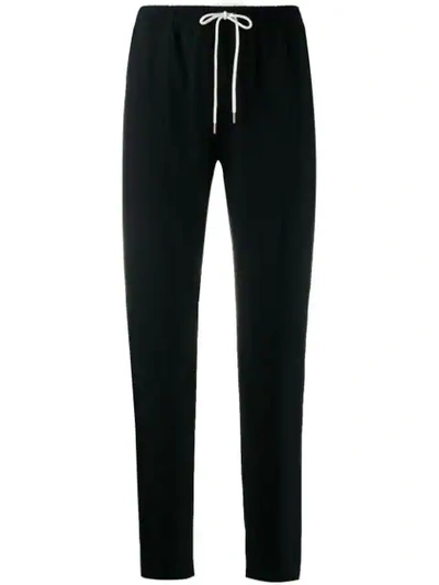 Markus Lupfer Lana Satin Tuxedo Track Pants In Black