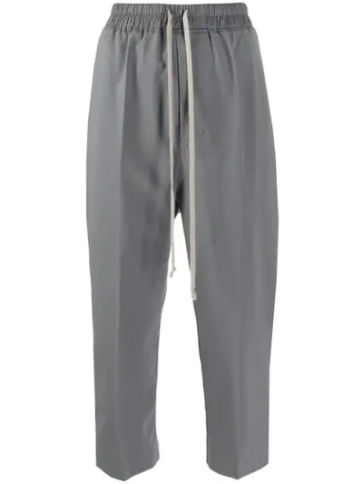 Rick Owens Balloon-leg Cropped Trousers In Blue