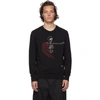 Alexander Mcqueen Embroidered Loopback Cotton-jersey Sweatshirt In Black