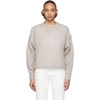 Isabel Marant Inko Pointelle Mohair-blend Sweater In Grey